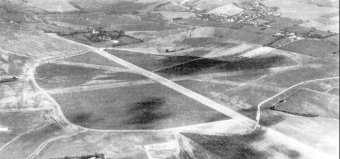  The Airfield looking towards All Saints Church - 
Castle Camps village is in right background 